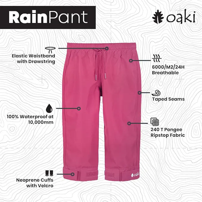 Trail/Rain Pants, Hot Pink