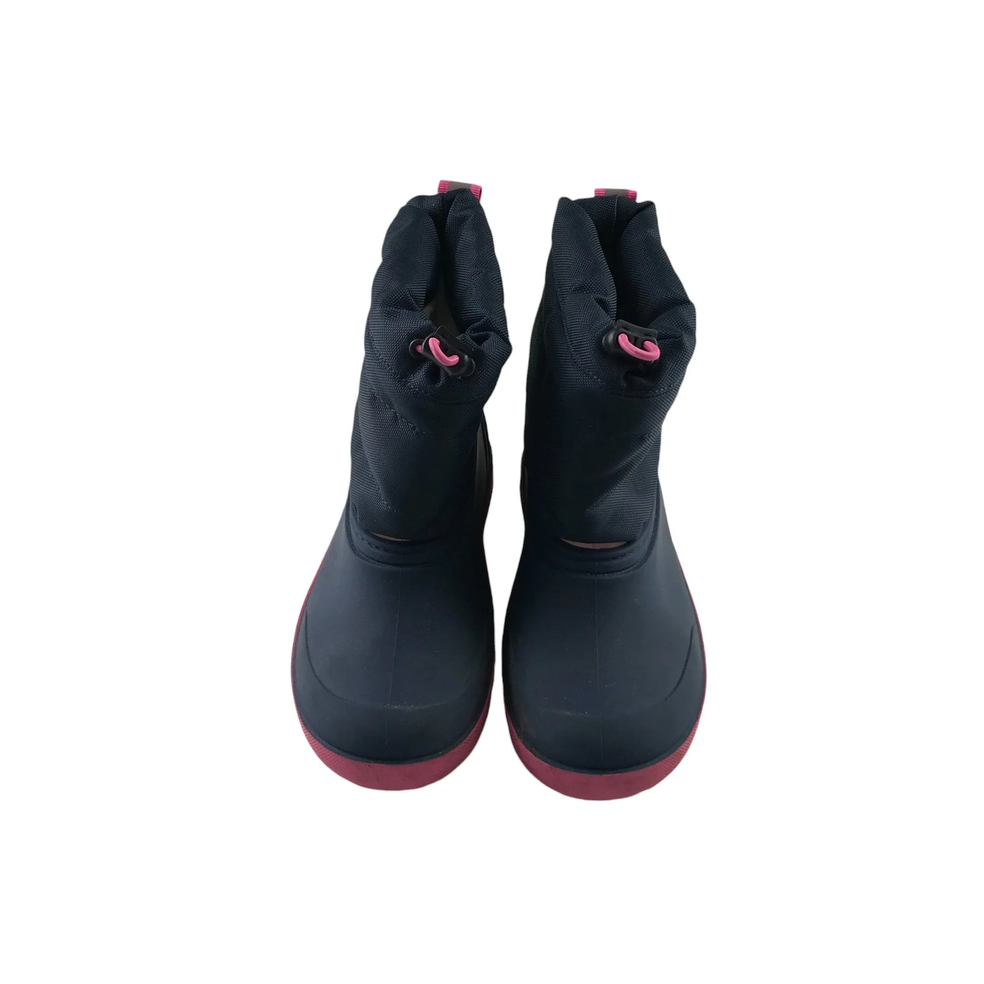 Winter boots shoe size UK 13 junior navy and pink waterproof