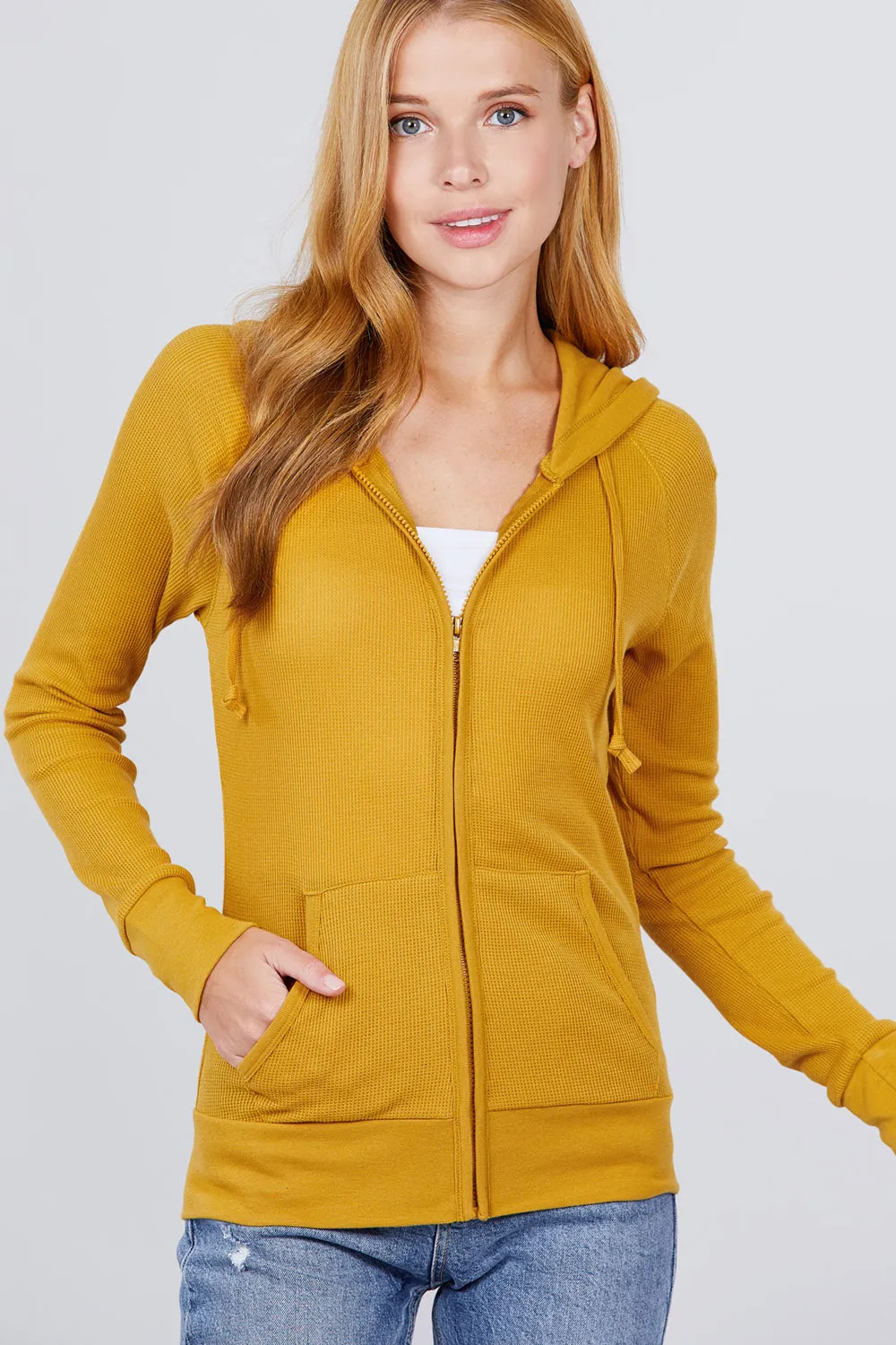 Women's Hoodie with Kangaroo Pocket Thermal Jacket