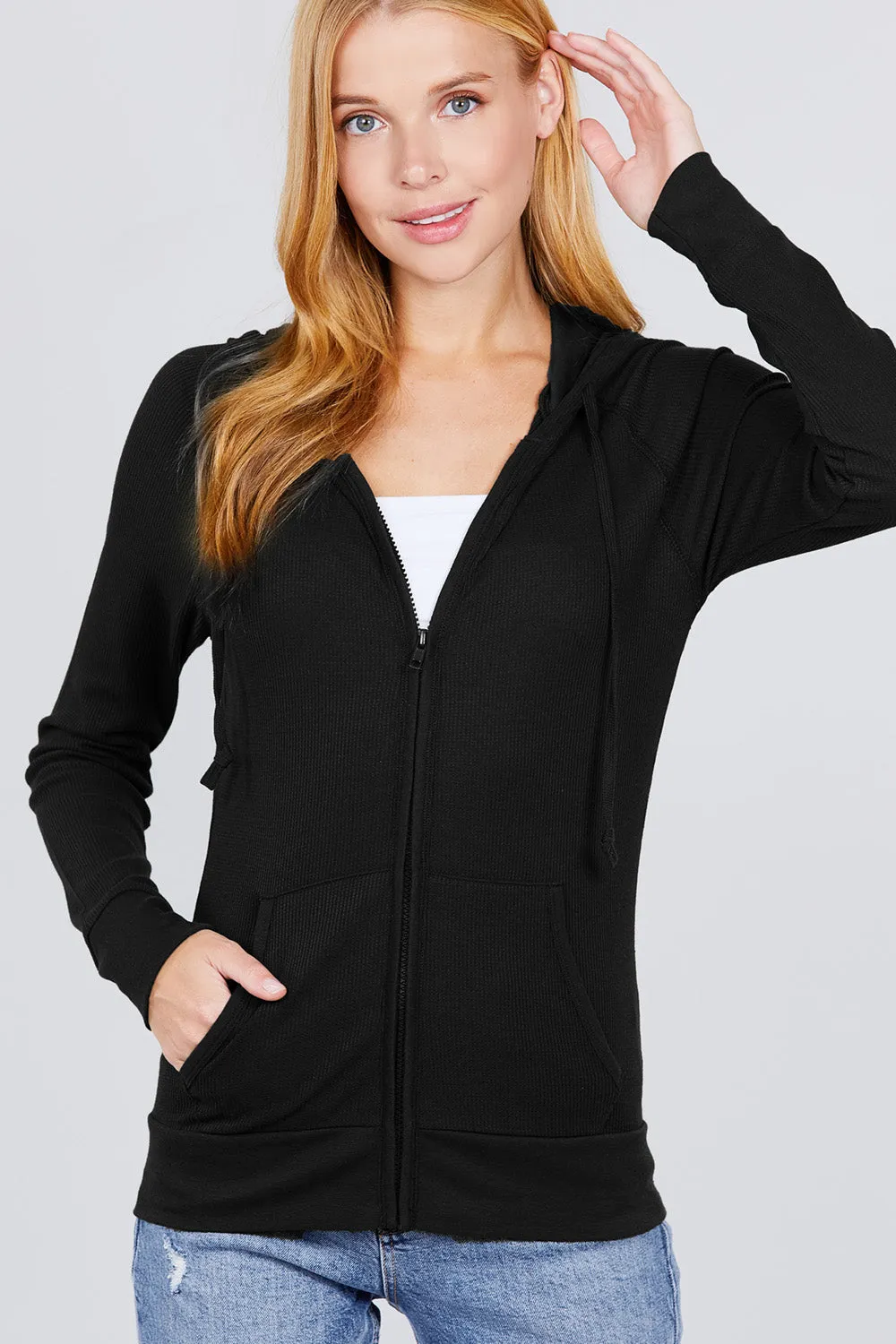 Women's Hoodie with Kangaroo Pocket Thermal Jacket