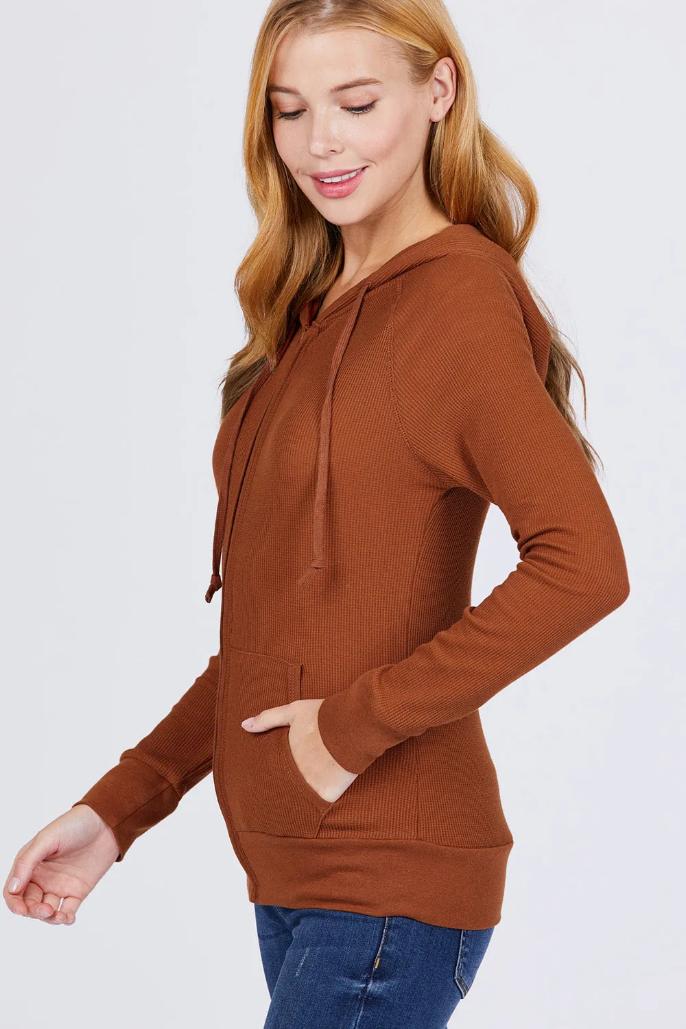 Women's Hoodie with Kangaroo Pocket Thermal Jacket