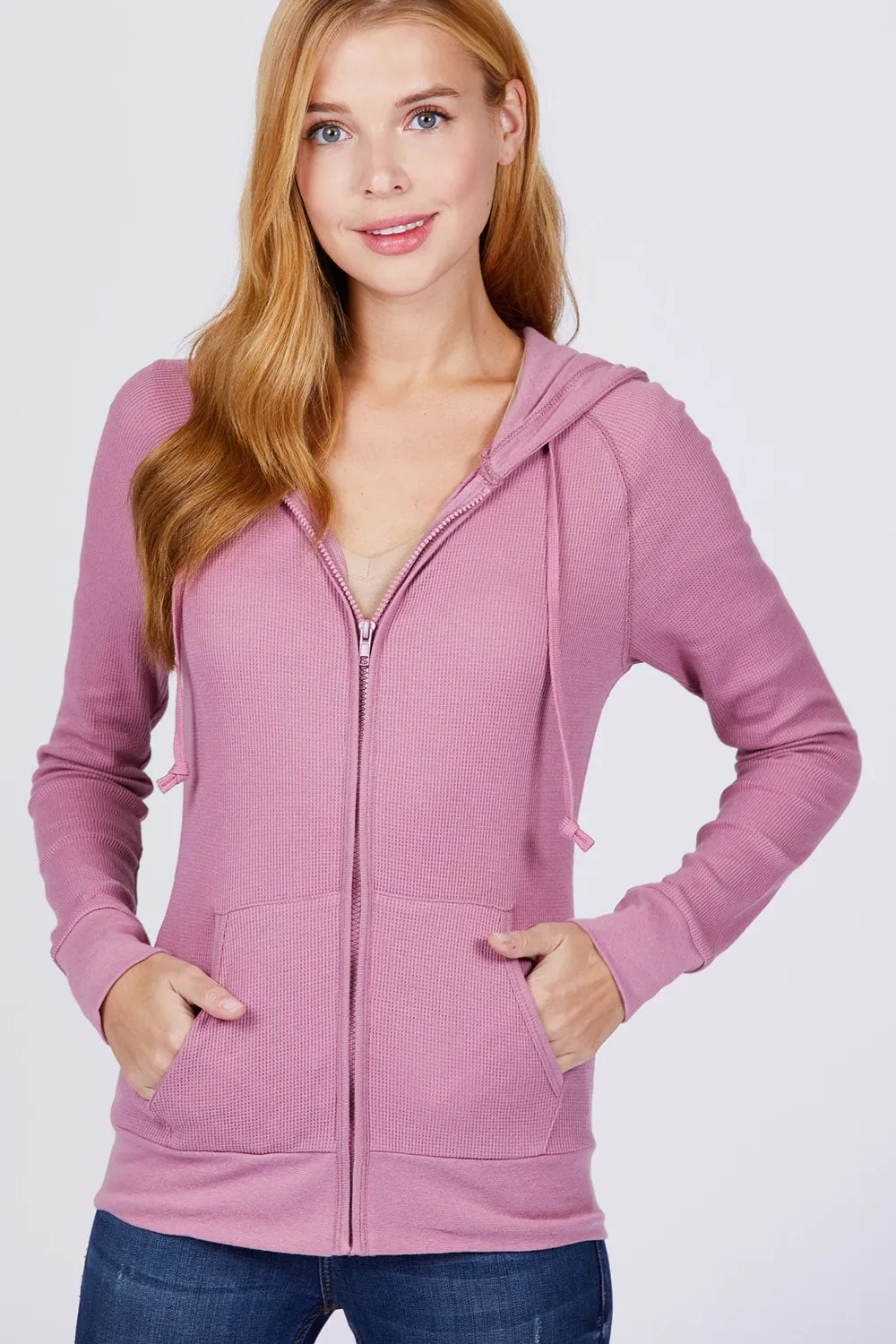 Women's Hoodie with Kangaroo Pocket Thermal Jacket