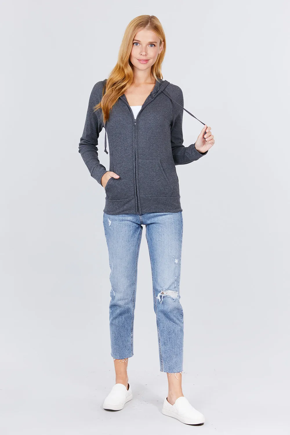 Women's Hoodie with Kangaroo Pocket Thermal Jacket