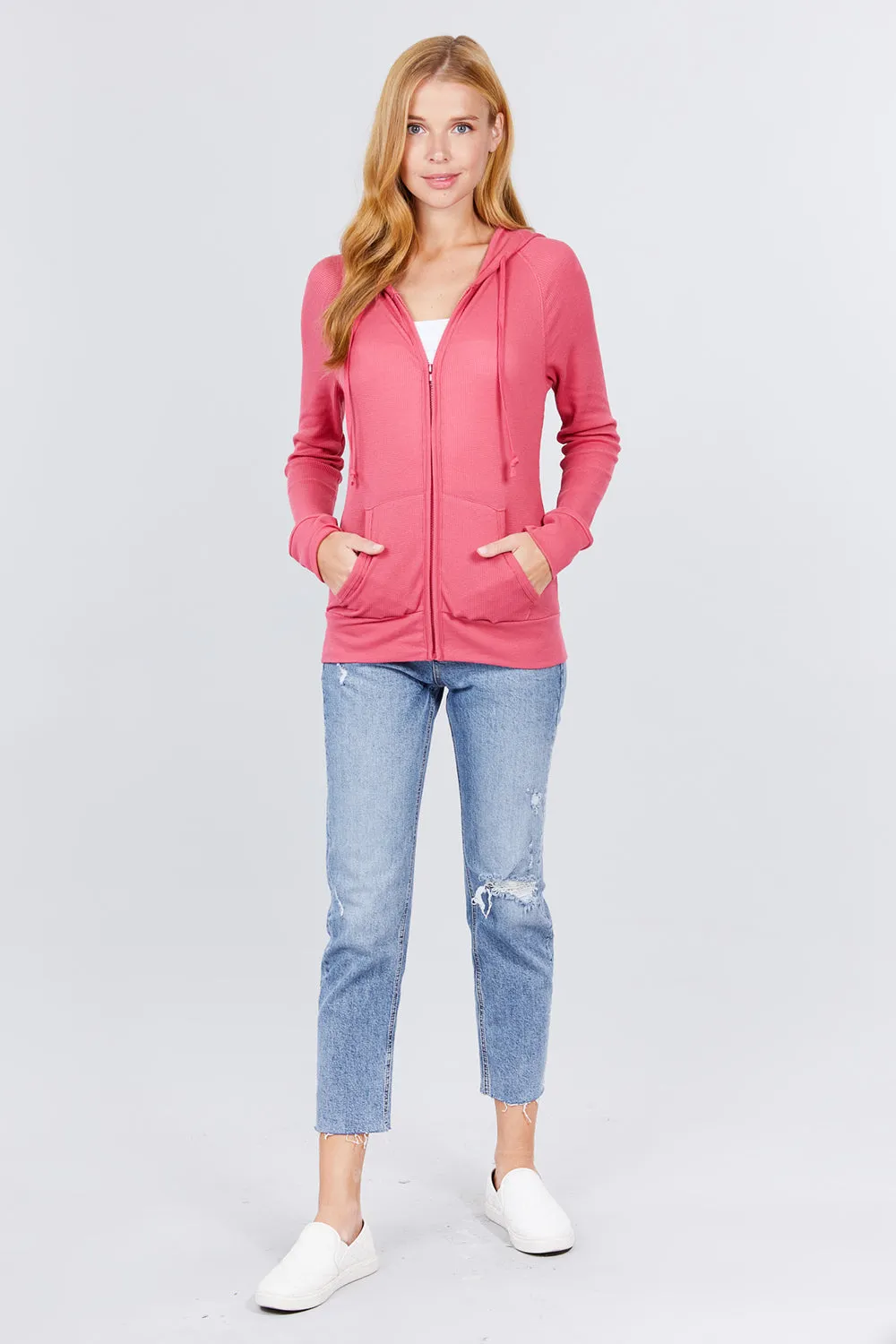 Women's Hoodie with Kangaroo Pocket Thermal Jacket