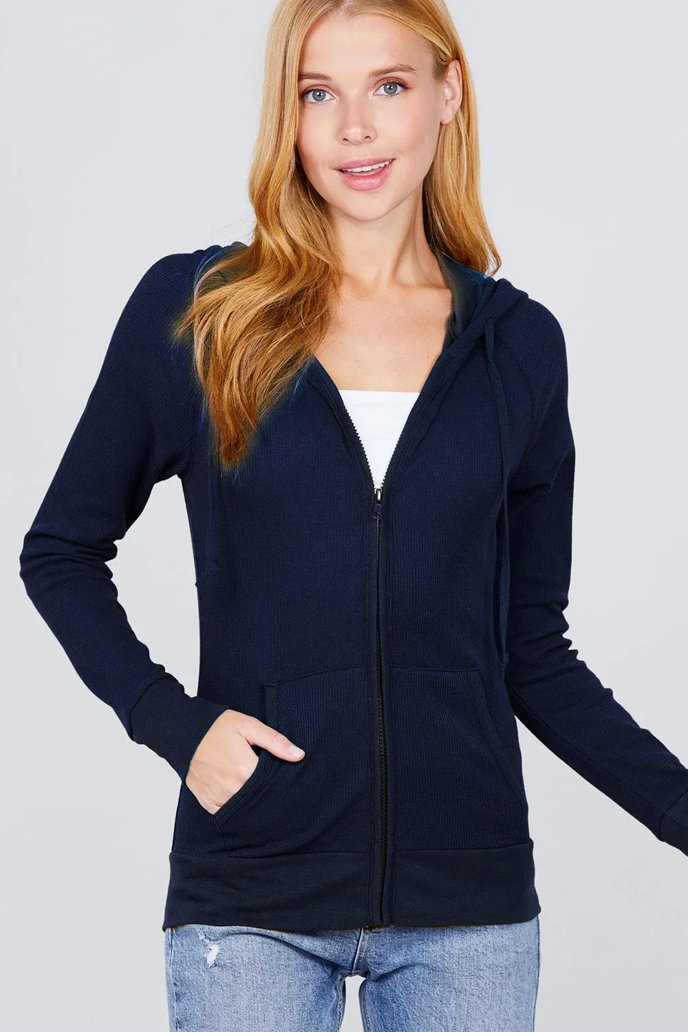 Women's Hoodie with Kangaroo Pocket Thermal Jacket