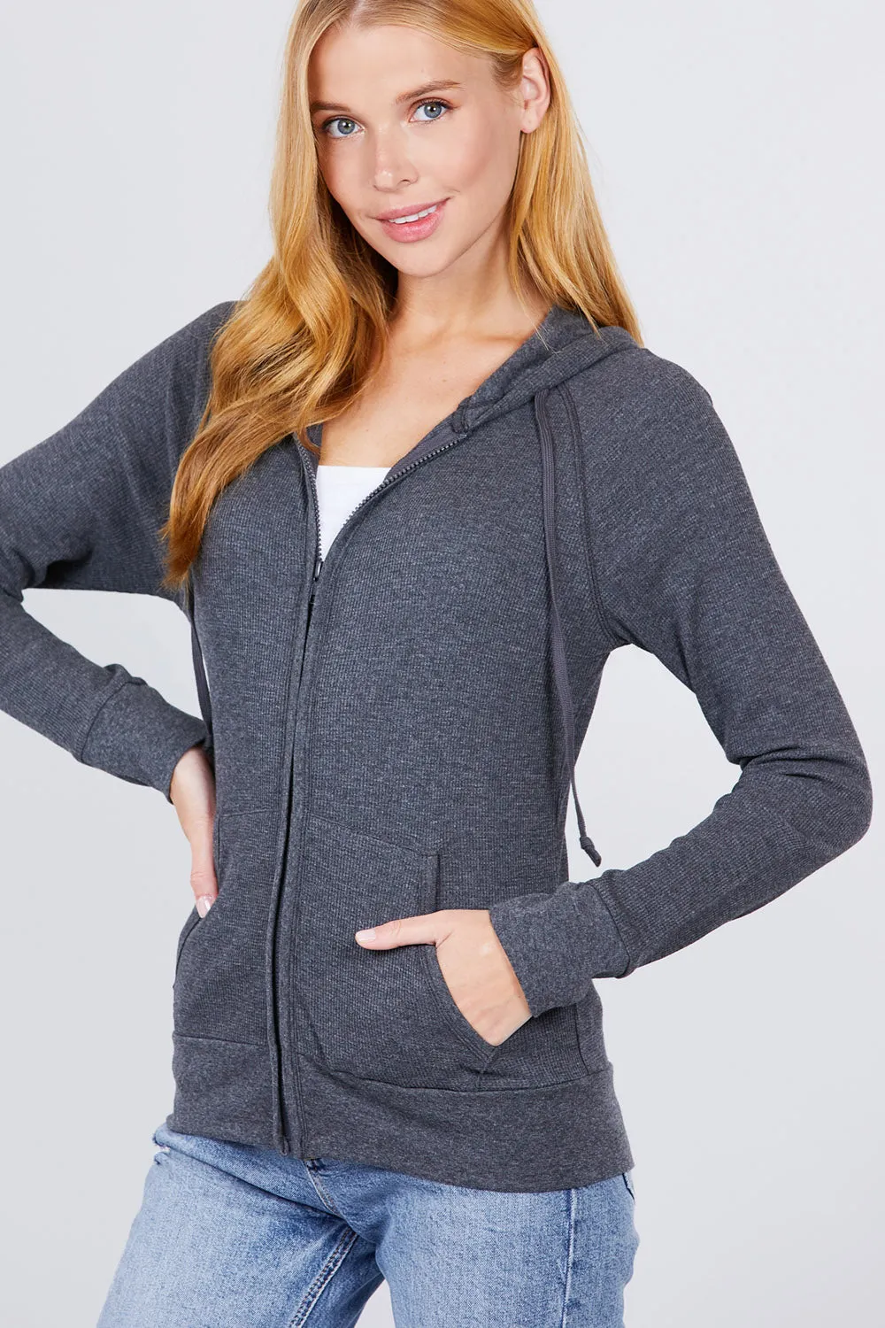 Women's Hoodie with Kangaroo Pocket Thermal Jacket