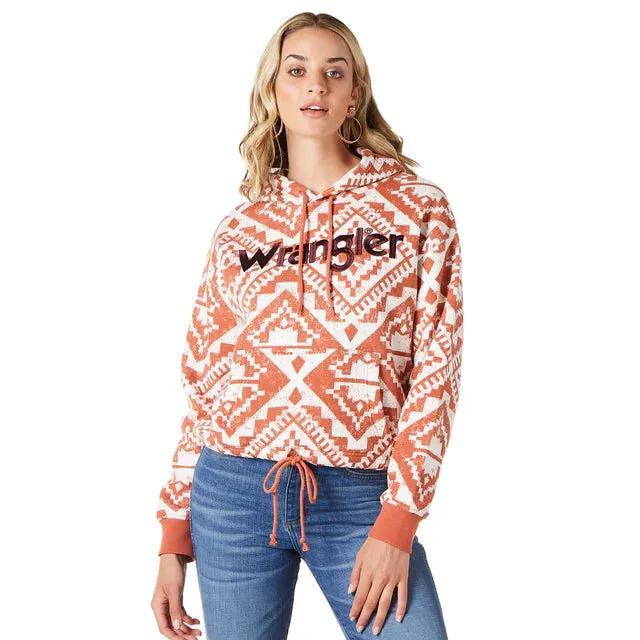 Wrangler WMN Bold Logo Cinched Hoodie 112335652