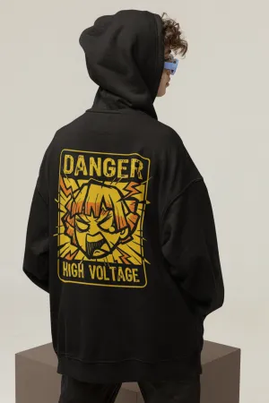 Zenitsu High Voltage: Demon Slayer (Double Sided Print): WINTER HOODIES